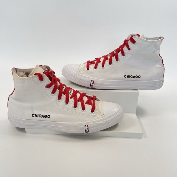 Converse NBA Chicago Bulls Shoes Sneakers Chuck Taylor All Star High Mens 10.5 - Picture 3 of 12